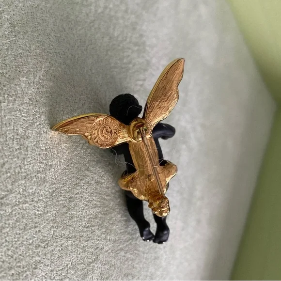 VTG Coreen Simpson Black Angel with Heart - Picture 3 of 6